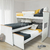Cama alta con nido Nórdica Pekin Claudia Muebles