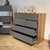 Cómoda Dante 5 cajones MDF combinada - Palermo Claudia Muebles