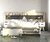 Respaldo para cama de 2 plazas Full Queen King Euro Elite 3 cuerpos con luz Claudia Muebles