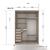 Ropero puertas corredizas para armar Euro 1.50 Claudia Muebles