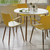 Silla Jim base fija 4 patas cromada Blanca Claudia Muebles