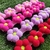 2172 - Flor de pompom pequena pacote com 20 unidades (cores variam a cada pacote) - Rô Laços