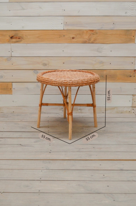 Ratona de mimbre redonda