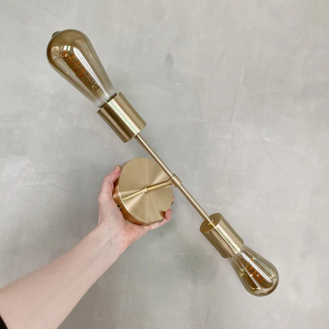 aplique de pared moderno dorado minimalista