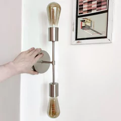Aplique de pared doble estilo industrial minimalista iluminación moderna