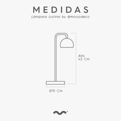 Velador lámpara de mesa Justina - Moiso Deco & Lights