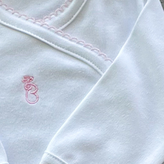 SET BLANCO PICOT ROSA - 8 PIEZAS - comprar online