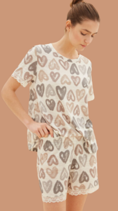 Pijama remera m/c /c short Alma- Bonjour Lulu (BL2919)
