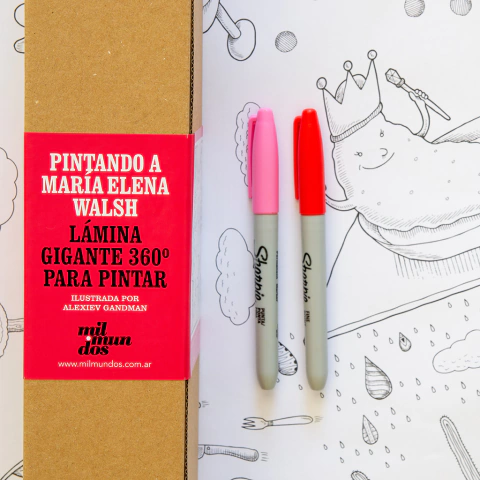 Pintando a María Elena Walsh : Lámina gigante 360º