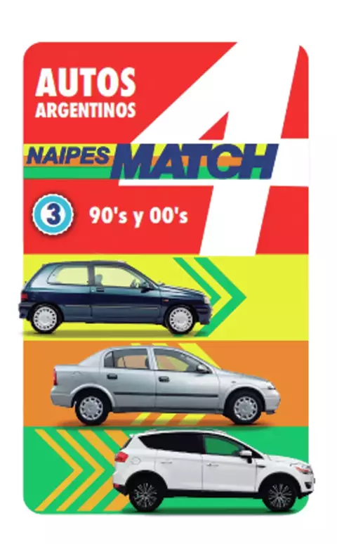 Naipes Match 4 - Autos Argentinos de los 90 y 2000 - comprar online