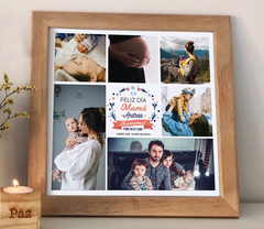 CUADRO DE MADERA · 25 x 25 cm · PERSONALIZADO · DAMERO