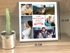 CUADRO PARA APOYAR · 25 x 25 cm · PERSONALIZADO · DAMERO
