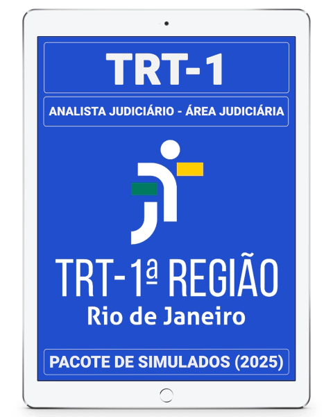 03 Simulados Inéditos - Reta Final - TRT-1 - Analista Judiciário - Área Judiciária + 01 Simulado Gratuito - comprar online