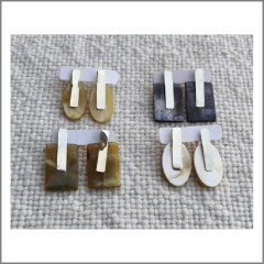 Aros de alpaca y asta - comprar online