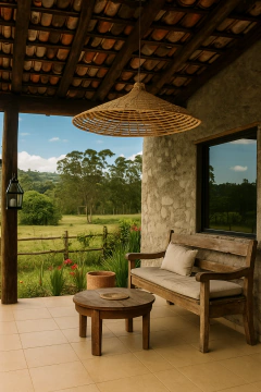 Pantalla de palma modelo plato