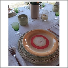 Plato de sitio de palma tejido a mano - comprar online