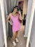 VESTIDO CANELADO ROSA CLC GIRLS ALÇA DUPLA - BYVF OFICIAL