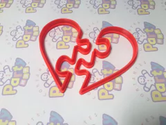 cortante galletita corazon rompecabezas 09,cms alto dia enamorados C1476