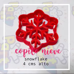 cortante galletita set x 06u copo nieve frozen 2/3/4/5/6/7 cms - cortantesparty