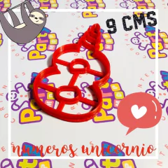 cortante galletita numero 8 unicornios 09 cms C1032