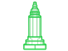 CORTANTE EMPIRE STATE 12 X 5,5 CMS ANCHO NEW YORK C1832