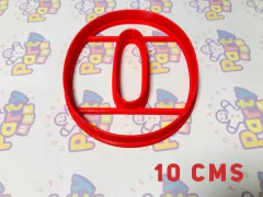 cortante galletitas numero 0 cero coco 10cms alto C1457