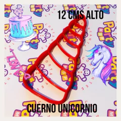 cortante galletita cuerno unicornio 12 cm C1100