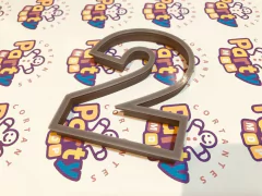 cortante galletitas numero 2 fuente franklin gotic x 08 cms C991 - comprar online