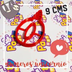 cortante galletita numero 0 unicornios 09 cms C1024 - comprar online