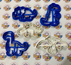 CORTANTE DINOSAURIOS HAPPY SET 05U DINOS (9 CMS)C2046 - cortantesparty