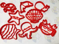 cortanteS galletitas set x 08u animales de mar party 06 cms alto C1450