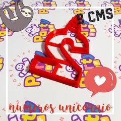 Imagen de cortantes galletitas unicornios 0 al 9 x 09 cms ML1006