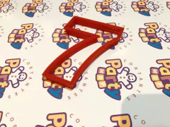 cortante galletitas numero 7 fuente franklin gotic x 08 cms C996 - comprar online