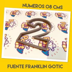 cortante galletitas numero 2 fuente franklin gotic x 08 cms C991