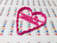 cortante borla love corazon 08 cms C810 san valentin