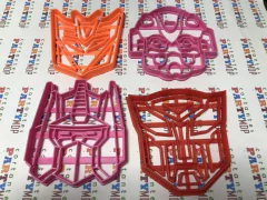 Imagen de set cortantes galletitas transformers 08cms x 04u