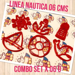 cortante galletitas nauticos marina 6cms Set x 06unidades ancla timon C5108 - comprar online