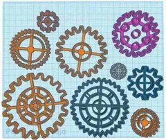 Cortante Galletitas Engranajes X09u 2/3/4/5/6/7/8/9/10 Cms