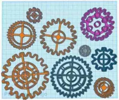 Cortante Galletitas Engranajes X09u 2/3/4/5/6/7/8/9/10 Cms