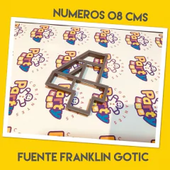 cortante galletitas numero 4 fuente franklin gotic x 08 cms C993