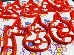 cortantes galletitas unicornios 0 al 9 x 09 cms ML1006 - comprar online