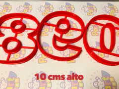 cortante galletitas set x 10 numeros de 10 cms alto coco ML en internet