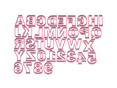 cortante galletitas letras abc + numeros 02 cm franklin C1205