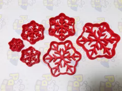 cortante galletita set x 06u copo nieve frozen 2/3/4/5/6/7 cms