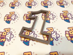 cortante galletitas numero 1 fuente franklin gotic x 08 cms C990 - comprar online