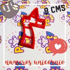 Imagen de cortantes galletitas unicornios 0 al 9 x 09 cms ML1006