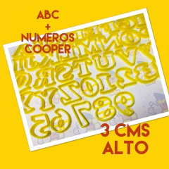 cortante galletitas letras abc + numeros 03 cm cooper C1204 - cortantesparty