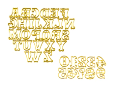 cortante galletitas abc abecedario circus x 04cms alto 26letras mas 10 numeros C1370