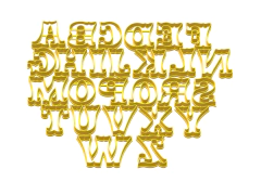 cortante galletitas abc abecedario circus x 04cms alto 26letras mas 10 numeros C1370 - comprar online