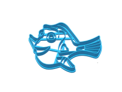 CORTANTE GALLETITAS PEZ DORIS 8 X 10 CMS ANCHO MASA FONDANT C1868 - comprar online